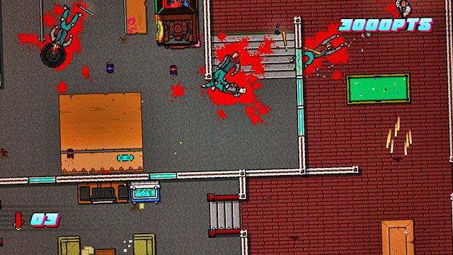 Zejdź po schodach Przy kanapach znajdziesz dwóch kolejnych strzelców - Scene 7 - No Mercy | Act 2 - Rising | Hotline Miami 2 Wrong Number - Hotline Miami 2: Wrong Number - poradnik do gry