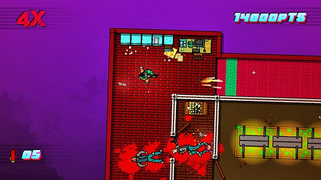 Po prawej znajdziesz kolejną trójkę - Scene 8 - Execution | Act 2 - Rising | Hotline Miami 2 Wrong Number - Hotline Miami 2: Wrong Number - poradnik do gry