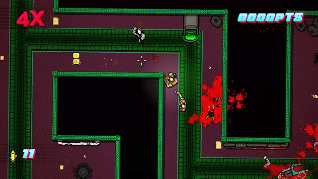 W tej części planszy znajduje się również drugi patrolujący okolicę pies - Scene 10 - Into the Pit | Act 3 - Climax | Hotline Miami 2 Wrong Number - Hotline Miami 2: Wrong Number - poradnik do gry