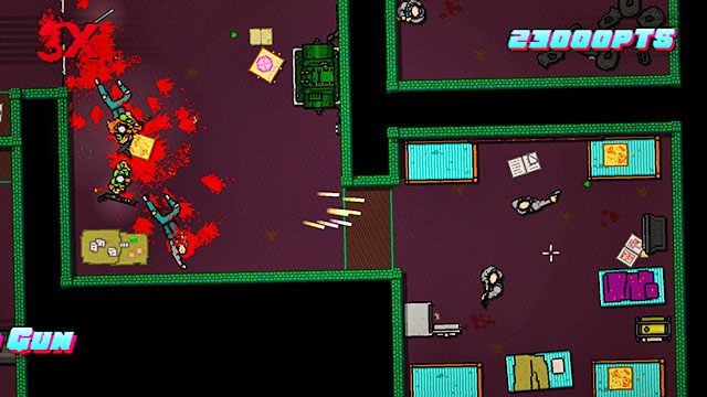 W sali powyżej poprzedniej czeka ostatnia trójka - Scene 10 - Into the Pit | Act 3 - Climax | Hotline Miami 2 Wrong Number - Hotline Miami 2: Wrong Number - poradnik do gry