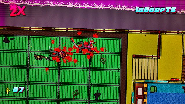 Schowaj się obok schodów i eliminuj każdego, kto się do ciebie zbliży - Scene 11 - Dead Ahead | Act 3 - Climax | Hotline Miami 2 Wrong Number - Hotline Miami 2: Wrong Number - poradnik do gry