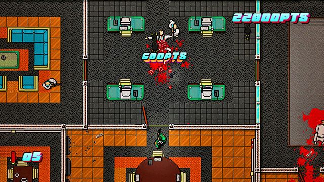Jeśli wszystko zrobiłeś dobrze, hałas ściągnie do ciebie kolejnego mięśniaka - Scene 12 - Death Wish | Act 3 - Climax | Hotline Miami 2 Wrong Number - Hotline Miami 2: Wrong Number - poradnik do gry