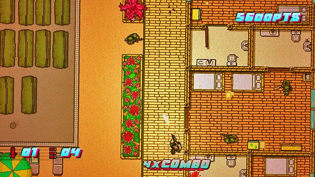 W kolejnym pomieszczeniu znajduje się dwójka wrogów - Scene 14 - Stronghold | Act 4 - Falling | Hotline Miami 2 Wrong Number - Hotline Miami 2: Wrong Number - poradnik do gry