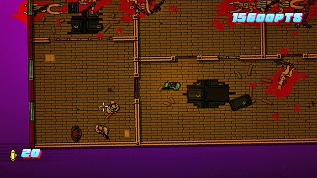 Wejdź do środka i zacznij strzelać do góry - Scene 18 - Demolition | Act 5 - Intermission | Hotline Miami 2 Wrong Number - Hotline Miami 2: Wrong Number - poradnik do gry