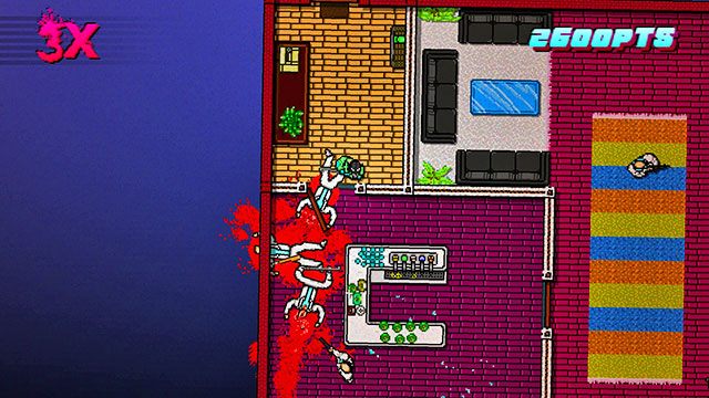 Z pomocą zdobytej broni palnej oczyść pomieszczenie po prawej - Scene 19 - House Call | Act 5 - Intermission | Hotline Miami 2 Wrong Number - Hotline Miami 2: Wrong Number - poradnik do gry
