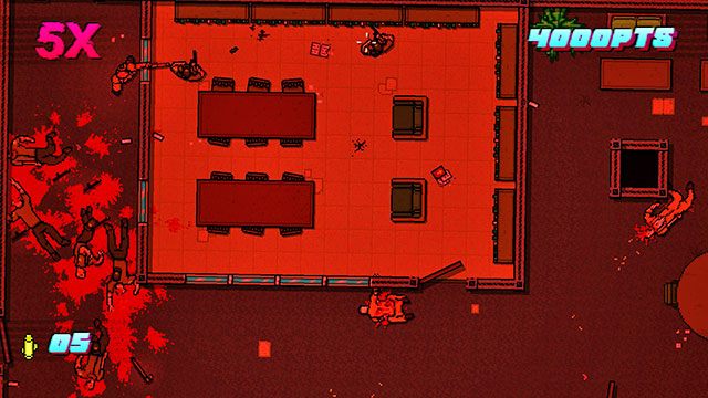 Korzystając z okien oczyść również dolne pomieszczenie - Scene 20 - Release | Act 5 - Intermission | Hotline Miami 2 Wrong Number - Hotline Miami 2: Wrong Number - poradnik do gry