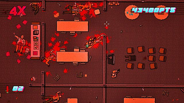 Idź w lewo, póki nie wrócisz do miejsca, gdzie widziałeś więźniów zabitych przez uzbrojonych policjantów - Scene 20 - Release | Act 5 - Intermission | Hotline Miami 2 Wrong Number - Hotline Miami 2: Wrong Number - poradnik do gry
