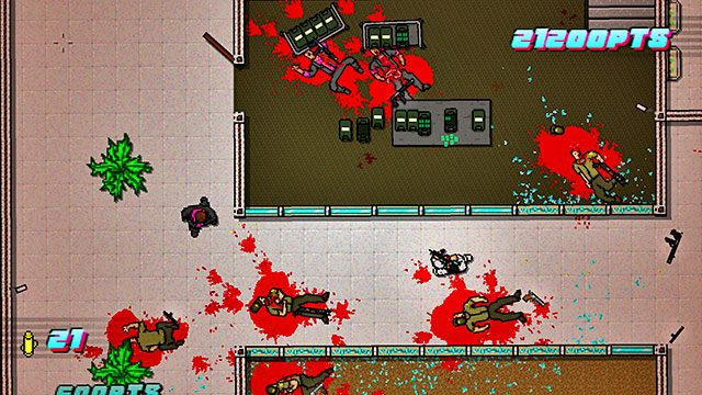 Ostatnich wrogów znajdziesz w górnyj, lewej części poziomu - Scene 22 - Blood Money | Act 6 - Catastrophe | Hotline Miami 2 Wrong Number - Hotline Miami 2: Wrong Number - poradnik do gry