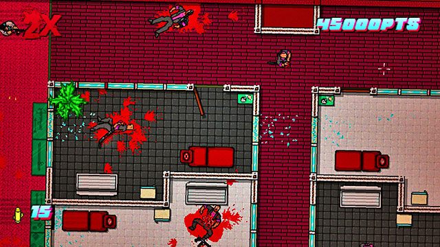 Korzystając z okna wyczyść pokój po prawej - Scene 24 - Take Over | Act 6 - Catastrophe | Hotline Miami 2 Wrong Number - Hotline Miami 2: Wrong Number - poradnik do gry