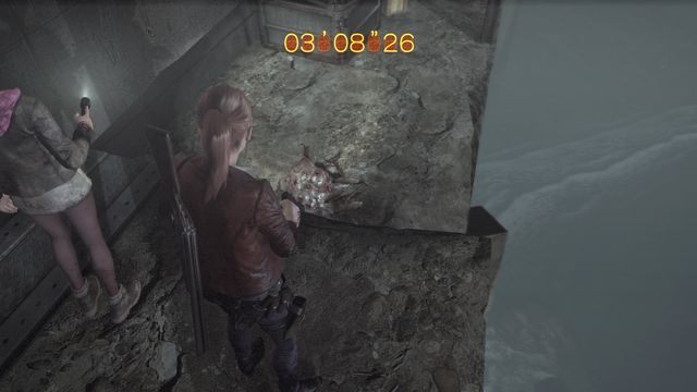 Cały czas schodź na dół - Ucieknij z pomnika - odliczanie | Metamorfoza - Claire - Resident Evil: Revelations 2 - Kolonia Karna - poradnik do gry