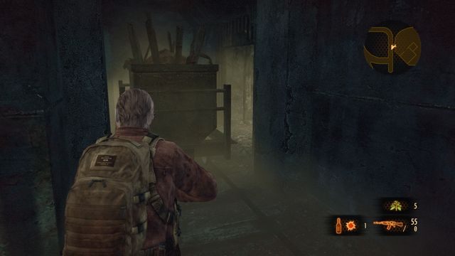 Przesuwając wagon uważaj na przeciwnika znajdującego się w pomieszczeniu, do którego dostęp odsłonisz. - Podążaj za Alex | Metamorfoza - Barry | Resident Evil Revelations 2 - Resident Evil: Revelations 2 - Kolonia Karna - poradnik do gry