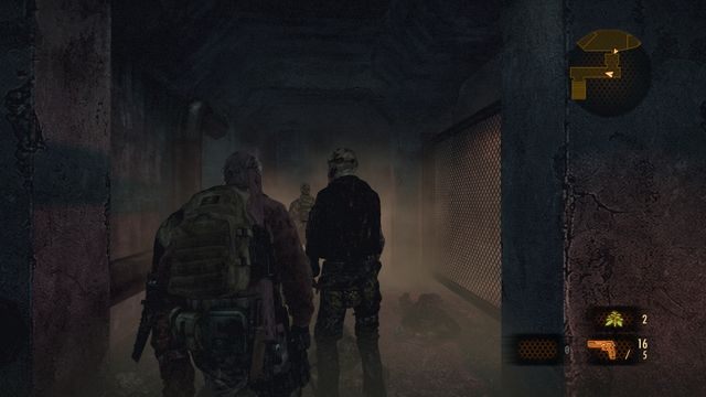 Po drodze do włącznika wentylatora uważaj na korytarz pełen trupów. - Podążaj za Alex | Metamorfoza - Barry | Resident Evil Revelations 2 - Resident Evil: Revelations 2 - Kolonia Karna - poradnik do gry