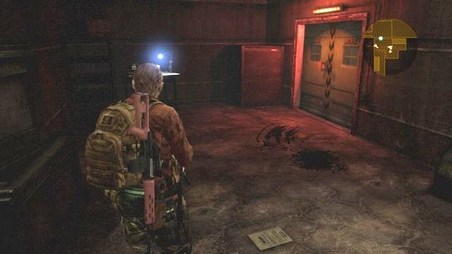 Drzwi prowadzące na dolny poziom. - Znajdź Alex - c.d, po zdobyciu Klucza z emblematem | Metamorfoza - Barry - Resident Evil: Revelations 2 - Kolonia Karna - poradnik do gry