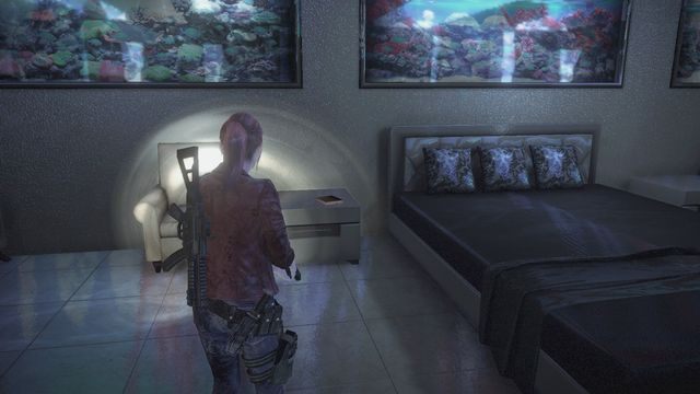 W biurze, na wyższym poziomie, koło łóżka - Metamorfoza - Claire | Dokumenty | Resident Evil Revelations 2 - Resident Evil: Revelations 2 - Kolonia Karna - poradnik do gry