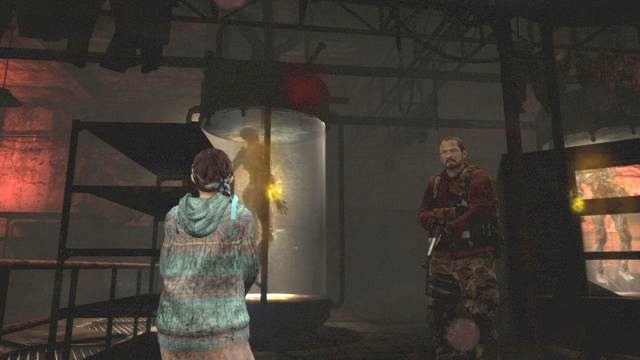 W rezydencji, na dolnym poziomie, w pomieszczeniu z uwięzionymi w szklanych pojemnikach mutantami - Larwy owada (Natalia) | Metamorfoza | Resident Evil Revelations 2 - Resident Evil: Revelations 2 - Kolonia Karna - poradnik do gry