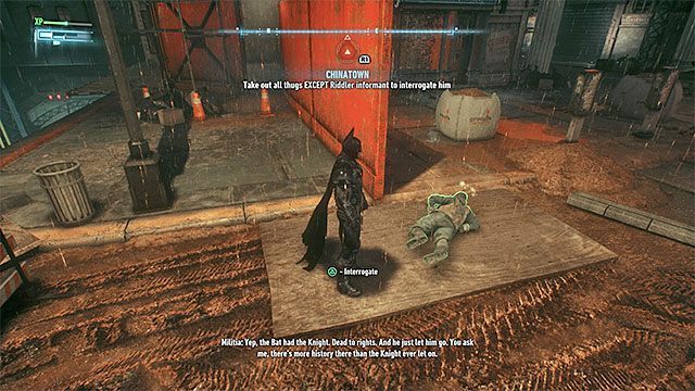 Musisz pokonać obstawę informatora i go przesłuchać - Jak odnajdywać sekrety? | Wyspa Bleake Island | Batman Arkham Knight - Batman Arkham Knight - poradnik do gry