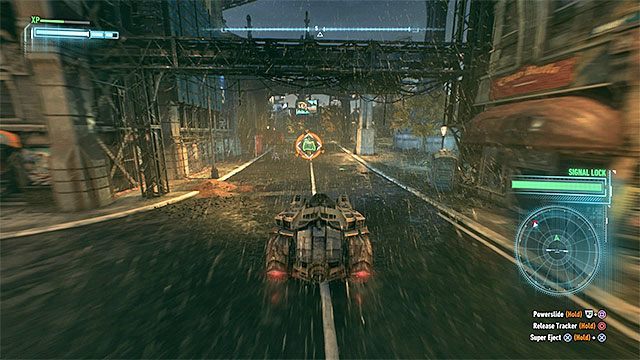 Zniszcz pojazd, w którym ucieka donosiciel - Jak odnajdywać sekrety? | Wyspa Bleake Island | Batman Arkham Knight - Batman Arkham Knight - poradnik do gry