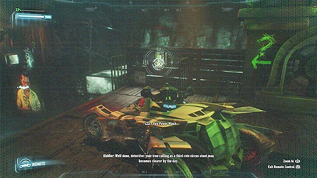 Użyj wyciągarki na generatorze - Druga próba Człowieka-Zagadki | Zemsta Człowieka-Zagadki - Batman Arkham Knight - poradnik do gry