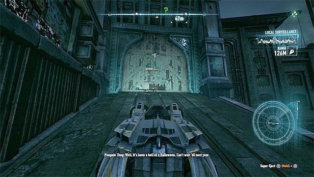 Przejedź batmobilem przez jedną z drewnianych bram - Trofea Człowieka-Zagadki na wyspie Bleake Island (1-18) | Wyspa Bleake Island - Batman Arkham Knight - poradnik do gry