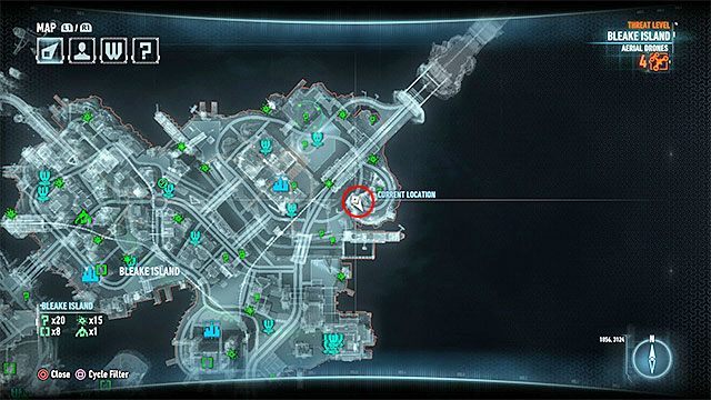 Wymagane gadżety: batmobil - Trofea Człowieka-Zagadki na wyspie Bleake Island (1-18) | Wyspa Bleake Island - Batman Arkham Knight - poradnik do gry