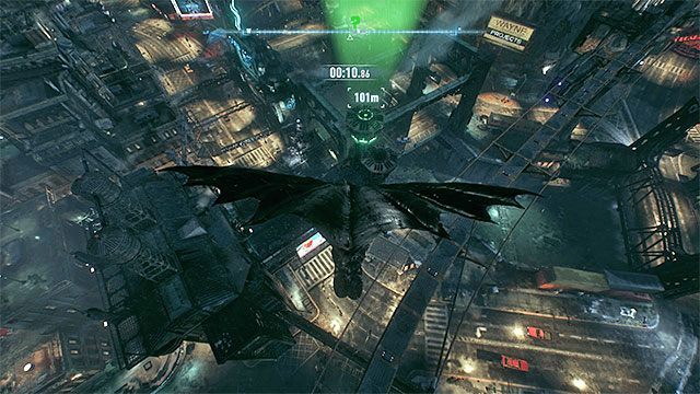 Używaj dopalacza i w końcowej części przejazdu katapultuj Batmana z batmobilu - Trofea Człowieka-Zagadki na wyspie Bleake Island (19-36) | Wyspa Bleake Island - Batman Arkham Knight - poradnik do gry
