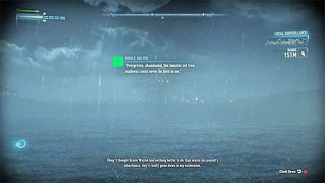 Dokonaj przybliżenia obrazu na więzieniu - Zagadki słowne na wyspie Bleake Island | Wyspa Bleake Island - Batman Arkham Knight - poradnik do gry