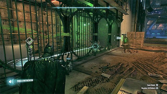 Wyślij robota w stronę płyty naciskowej - Trofea Człowieka-Zagadki na wyspie Founders Island (1-16) | Wyspa Founders Island - Batman Arkham Knight - poradnik do gry