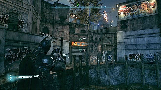 Bramka, na której trzeba użyć impulsu elektrycznego - Trofea Człowieka-Zagadki na wyspie Founders Island (1-16) | Wyspa Founders Island - Batman Arkham Knight - poradnik do gry