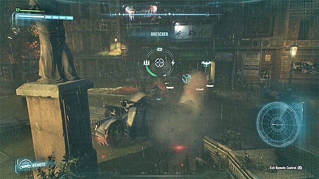 Dwukrotnie użyj wyciągarki (za drugim razem w celu uniknięcia zmiażdżenia) - Trofea Człowieka-Zagadki na wyspie Founders Island (1-16) | Wyspa Founders Island - Batman Arkham Knight - poradnik do gry