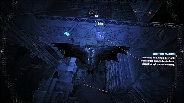 Możesz użyć trybu detektywa do szybkiego odnalezienia osłabionej ściany - Trofea Człowieka-Zagadki na wyspie Founders Island (17-33) | Wyspa Founders Island - Batman Arkham Knight - poradnik do gry
