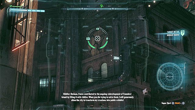 Ściana, którą musisz zburzyć - Trofea Człowieka-Zagadki na wyspie Miagani Island (1-19) | Wyspa Miagani Island - Batman Arkham Knight - poradnik do gry