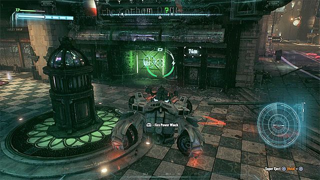 Wyrwij fragment ściany z użyciem wyciągarki batmobilu - Trofea Człowieka-Zagadki na wyspie Miagani Island (1-19) | Wyspa Miagani Island - Batman Arkham Knight - poradnik do gry