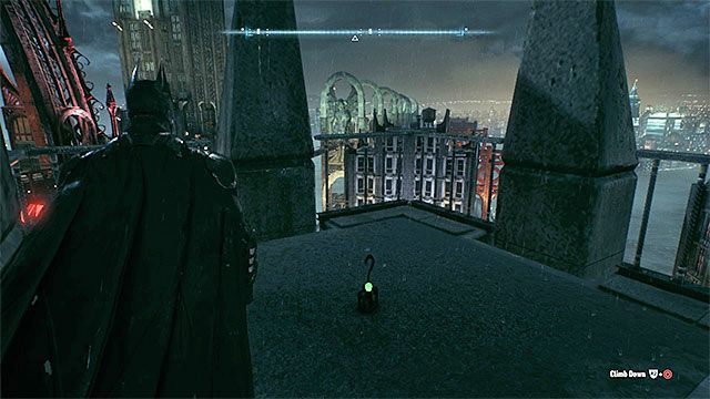 Dotrzyj na dach budynku - Trofea Człowieka-Zagadki na wyspie Miagani Island (1-19) | Wyspa Miagani Island - Batman Arkham Knight - poradnik do gry