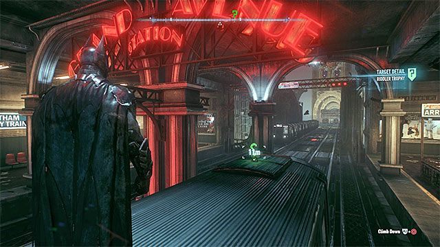 Odszukaj wagonik z sekretem - Trofea Człowieka-Zagadki na wyspie Miagani Island (1-19) | Wyspa Miagani Island - Batman Arkham Knight - poradnik do gry