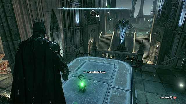 Sekret jest w bardzo dobrze widocznym miejscu - Trofea Człowieka-Zagadki na wyspie Miagani Island (20-38) | Wyspa Miagani Island - Batman Arkham Knight - poradnik do gry