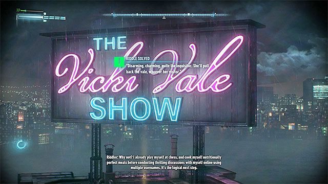 Obiekt do zeskanowania to duży i trudny go przegapienia neon - Zagadki słowne na wyspie Miagani Island | Wyspa Miagani Island - Batman Arkham Knight - poradnik do gry