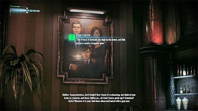 Odszukaj obraz rodziny Wayneów - Zagadki słowne na wyspie Miagani Island | Wyspa Miagani Island - Batman Arkham Knight - poradnik do gry