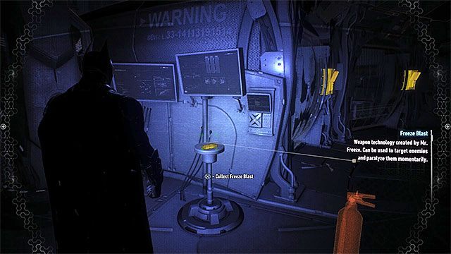 Mroźny wybuch to unikalny gadżet, którego posiadanie jest wymagane do zaliczenia niektórych zagadek w studiu filmowym - Jak zdobyć mroźny wybuch (Freeze Blast)? | Sekrety - Studia Panessa - Batman Arkham Knight - poradnik do gry