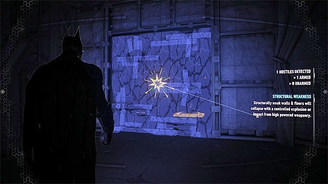 Zlokalizuj osłabioną ścianę i użyj na niej wybuchowego żelu - Trofea Człowieka-Zagadki w studiu filmowym Panessa (1-10) | Sekrety - Studia Panessa - Batman Arkham Knight - poradnik do gry