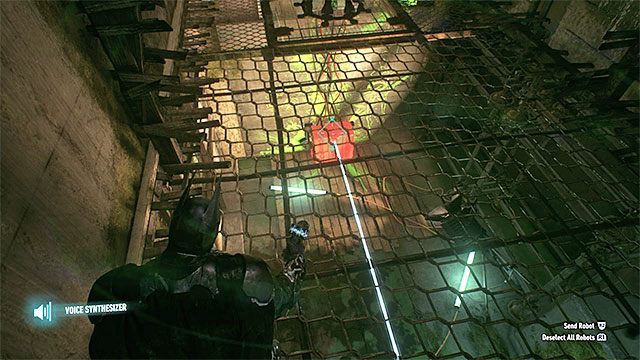 Sabotuj skrzynkę z bronią i podprowadź do niej robota Człowieka-Zagadki - Trofea Człowieka-Zagadki w studiu filmowym Panessa (1-10) | Sekrety - Studia Panessa - Batman Arkham Knight - poradnik do gry