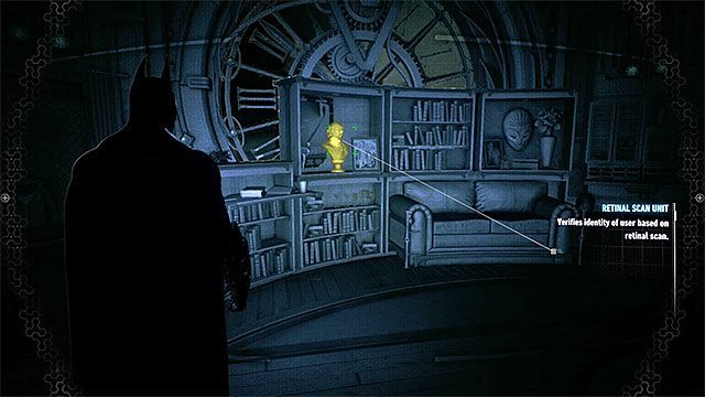 Użyj trybu detektywa żeby odnaleźć skaner - Spotkanie się z Wyrocznią w wieży zegarowej | Główny wątek fabularny - Batman Arkham Knight - poradnik do gry