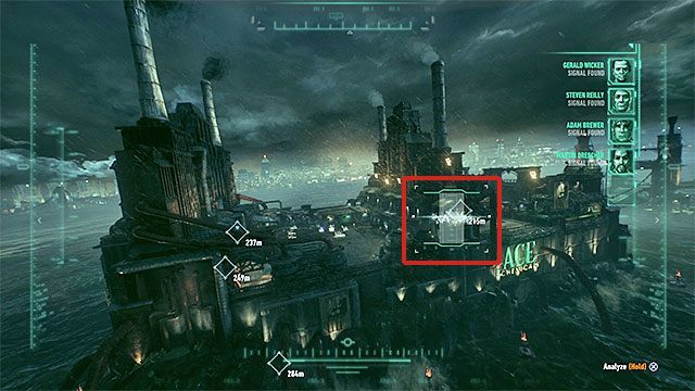Przykład prawidłowego skanowania - Użycie terminalu do zidentyfikowania zaginionych pracowników fabryki | Główny wątek fabularny - Batman Arkham Knight - poradnik do gry