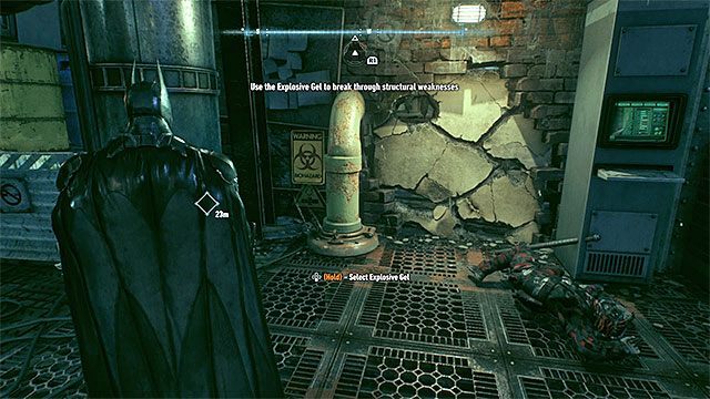 Miejsce użycia po raz pierwszy wybuchowego żelu - Uratowanie zaginionych pracowników fabryki | Główny wątek fabularny - Batman Arkham Knight - poradnik do gry
