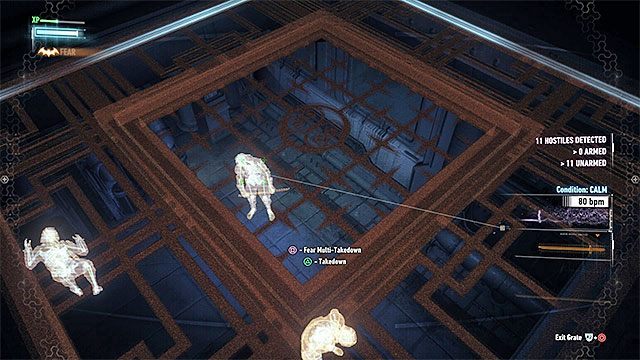 Wyskocz z szybu wentylacyjnego po znalezieniu się nad pomieszczeniem z wrogami - Uratowanie zaginionych pracowników fabryki | Główny wątek fabularny - Batman Arkham Knight - poradnik do gry