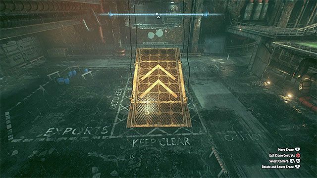 Wskocz do batmobilu i w poznany już sposób (użyj dopalacza) powróć na teren fabryki - Powstrzymanie Stracha na Wróble przed wysadzeniem fabryki ACE Chemicals | Główny wątek fabularny - Batman Arkham Knight - poradnik do gry