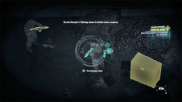 Zakłócacza możesz używać m.in. do wyłączania i sabotowania broni palnej - Spotkanie się z Nightwingiem w celu ustalenia miejsca pobytu Pingwina | Główny wątek fabularny - Batman Arkham Knight - poradnik do gry