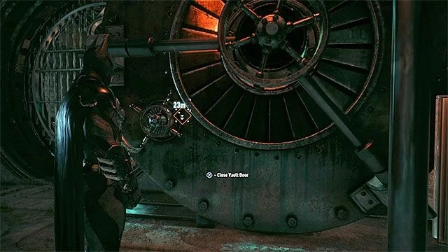 Zamknij drzwi skarbca zanim wysadzisz skład broni - Zniszczenie składu broni Pingwina | Główny wątek fabularny w Arkham Knight - Batman Arkham Knight - poradnik do gry