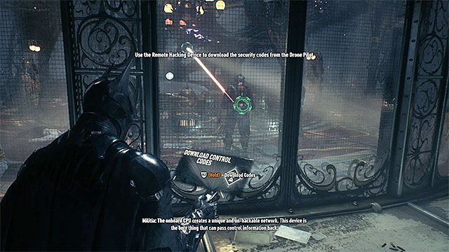 Ukradnij kody bezpieczeństwa operatorowi drona - Zbadanie pierwszego sterowca | Główny wątek fabularny w Batman Arkham Knight - Batman Arkham Knight - poradnik do gry