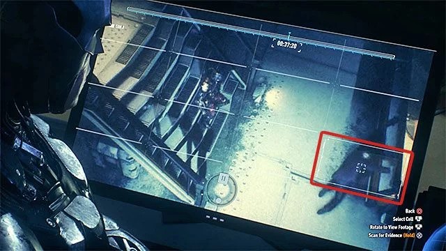 Teraz wybierz podgląd z lewej dolnej kamery - Zniszczenie działek obronnych na drugim sterowcu | Główny wątek fabularny - Batman Arkham Knight - poradnik do gry