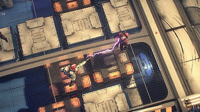 Naładowanych wrogów musisz atakować pazurem - Przedostanie się na pokład drugiego sterowca | Główny wątek fabularny - Batman Arkham Knight - poradnik do gry